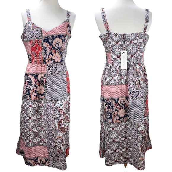 NWT Rachel Zoe 100% Linen Pockets Sleeveless Dress Size L 12 New Tag Slip - Picture 1 of 12